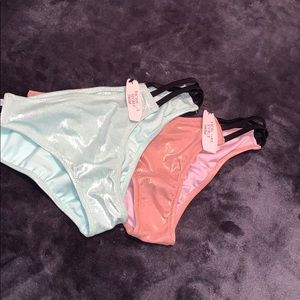 Two bathing suit bottoms